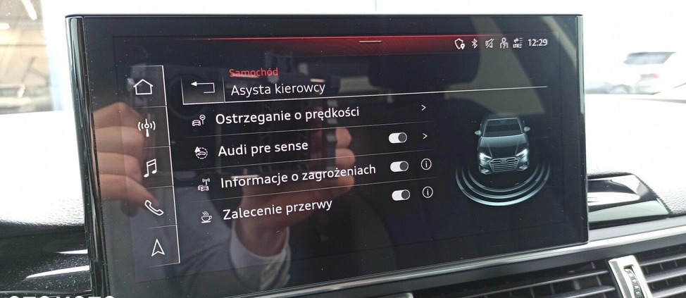 Audi A4 cena 119900 przebieg: 50383, rok produkcji 2021 z Lidzbark małe 562